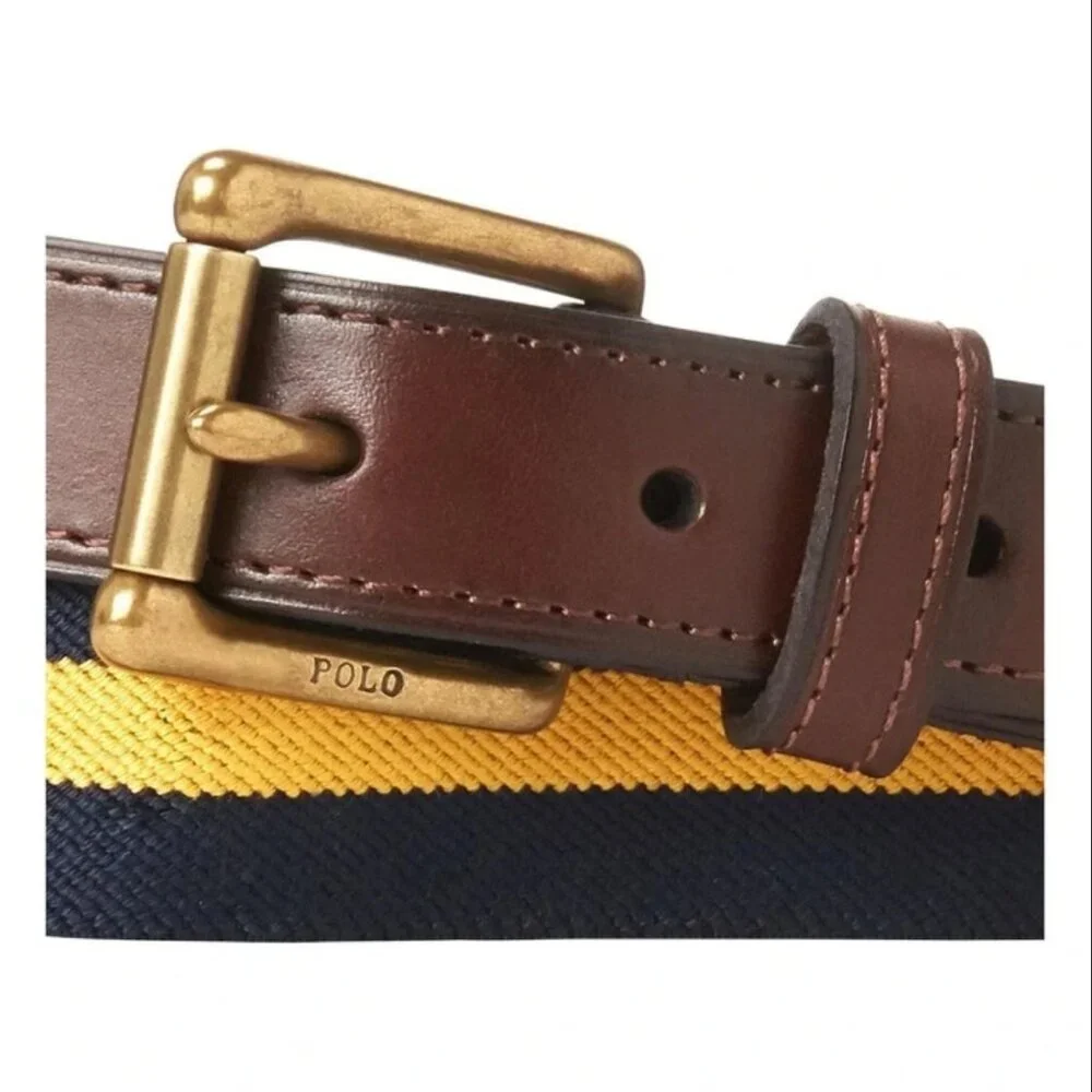 Polo Ralph Lauren Striped Stretch Webbed Belt